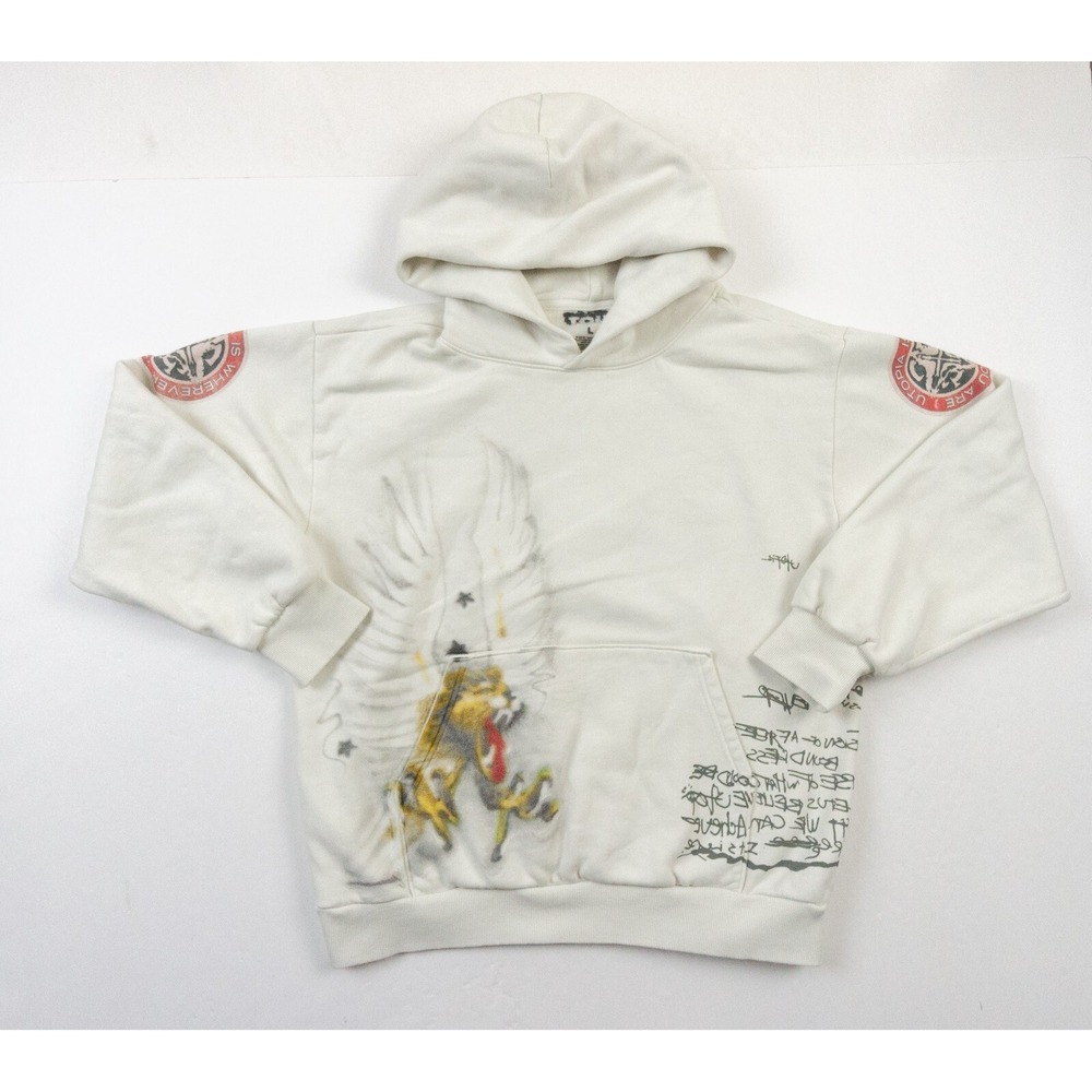 Travis Scott Sweatshirt Mens Large White Hoodie Utopia Tour Merch Rap Hip Hop